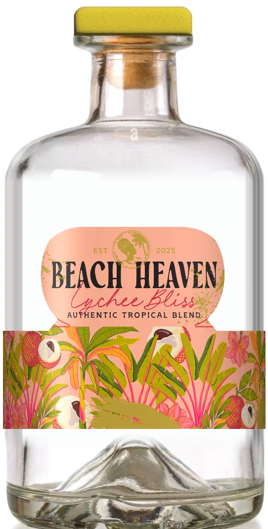 Beach Heaven Lychee Bliss rum, 70 cl bottle